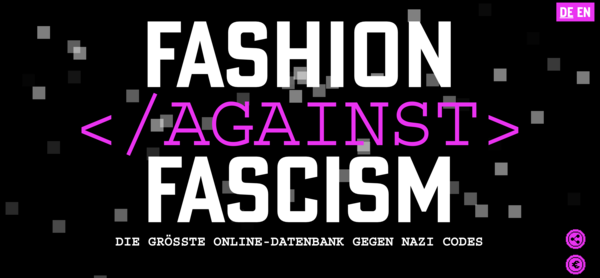 Website-Teaser der Kampagne Fashion against Fascism